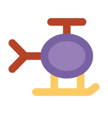 Rotorcraft düz vektör simgesi