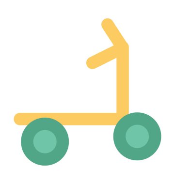 scooter düz vektör simgesi