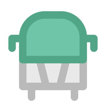 Autobus düz vektör simgesi