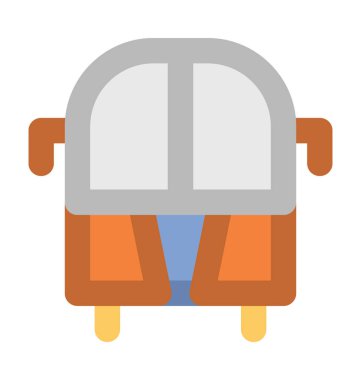 Autobus düz vektör simgesi