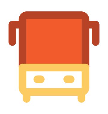 Tur otobüs düz vektör simgesi