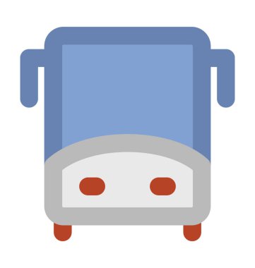 Toplu taşıma düz vektör simgesi