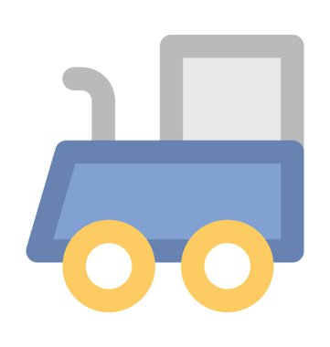 Buhar motoru düz vektör simgesi