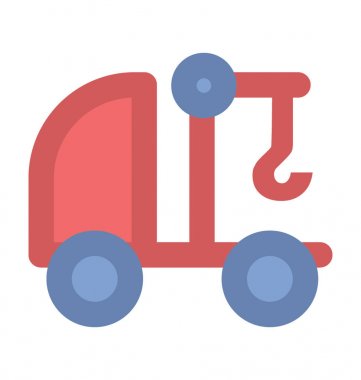 Çekici düz vektör simgesi