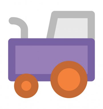 Tren motoru düz vektör simgesi