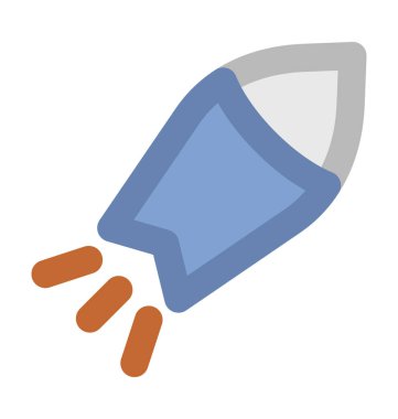 Uzay gemisi düz vektör simgesi