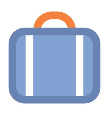 evrak çantası düz vektör simgesi