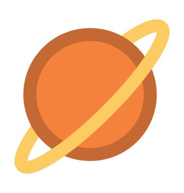 gezegen düz vektör simgesi