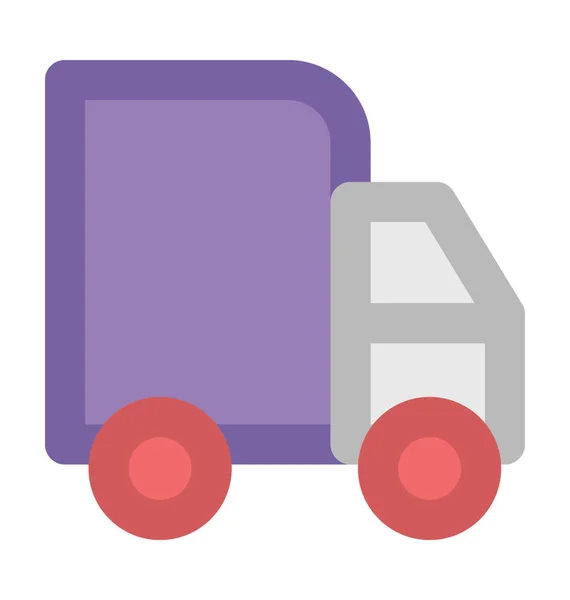 Recoger Van Plana Vector Icono — Vector de stock