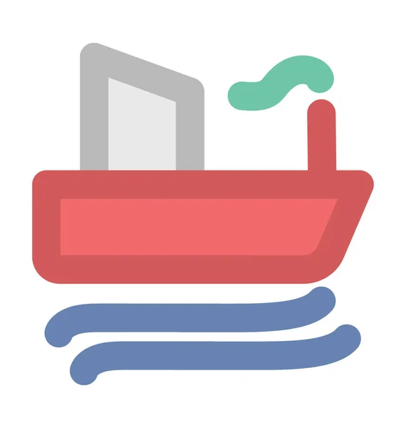 Boat Flat Vector Icon — Stock Vector