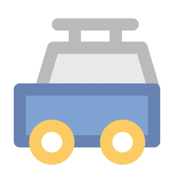 Tour Van Flat Vector Icono — Vector de stock