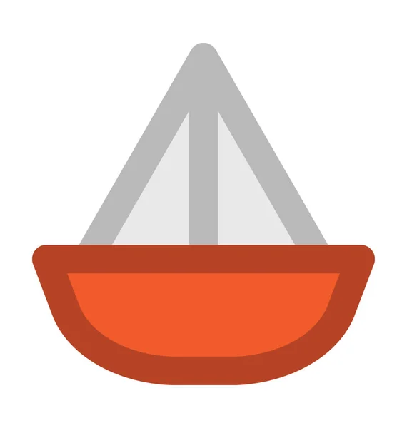 Yacht Flat Vector Icon — Stock Vector