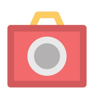 kamera düz vektör simgesi