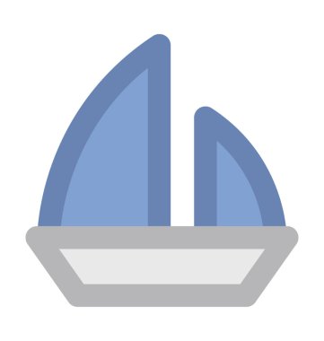 Yat düz vektör simgesi