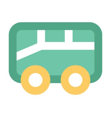 Otobüs Düz Vektör Simgesi