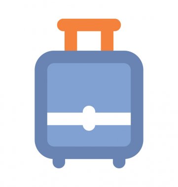 Seyahat çanta düz vektör simgesi