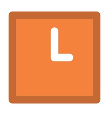 saat düz vektör simgesi