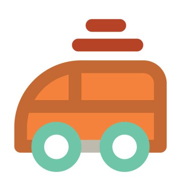 Otobüs Düz Vektör Simgesi