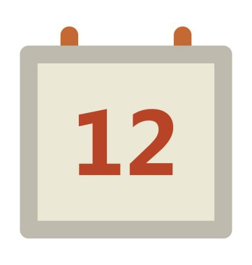 Takvim Düz Vektör Simgesi