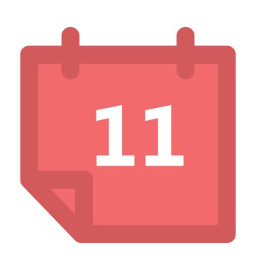 Takvim Düz Vektör Simgesi