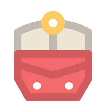 Tramvay düz vektör simgesi