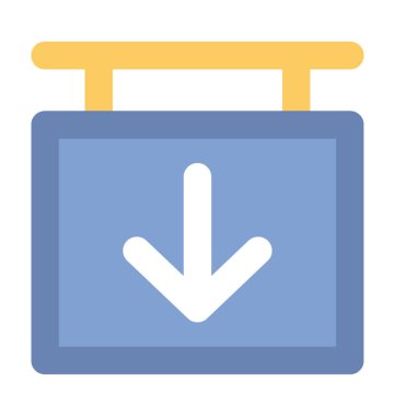 Ok düz vektör simgesi