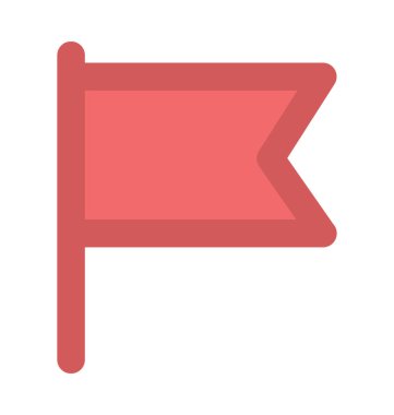 Bayrak Düz Vektör Simgesi