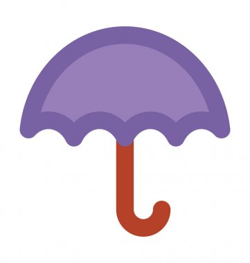 Şemsiye Düz Vektör Simgesi