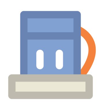 Akaryakıt istasyonu düz vektör simgesi