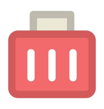 evrak çantası düz vektör simgesi