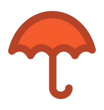 Şemsiye Düz Vektör Simgesi