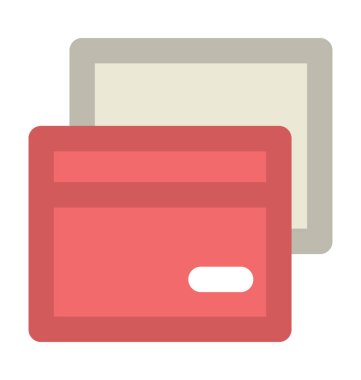 Kredi kartı düz vektör simgesi