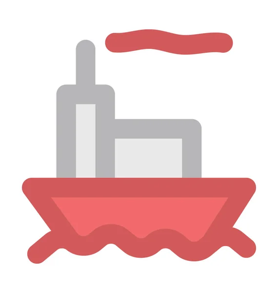 Ship Flat Vector Icon — Stock Vector