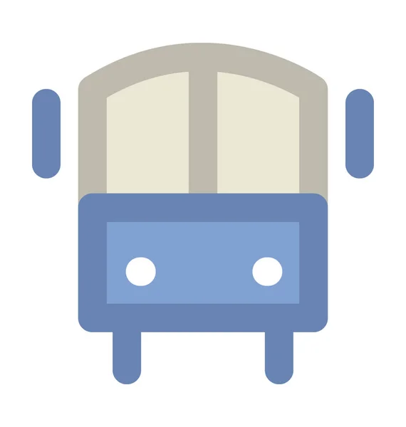 Ikona Wektora Płaskiego Autobusu — Wektor stockowy