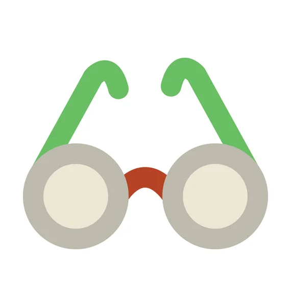 Gafas Vector Plano Icono — Vector de stock