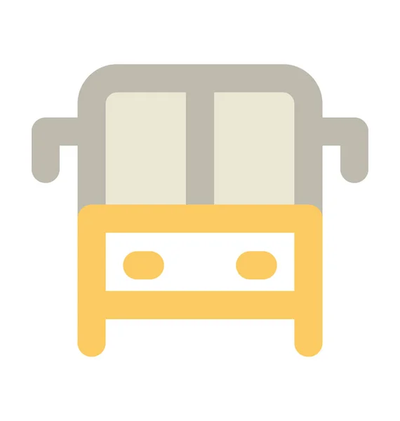 Otobüs Düz Vektör Simgesi — Stok Vektör