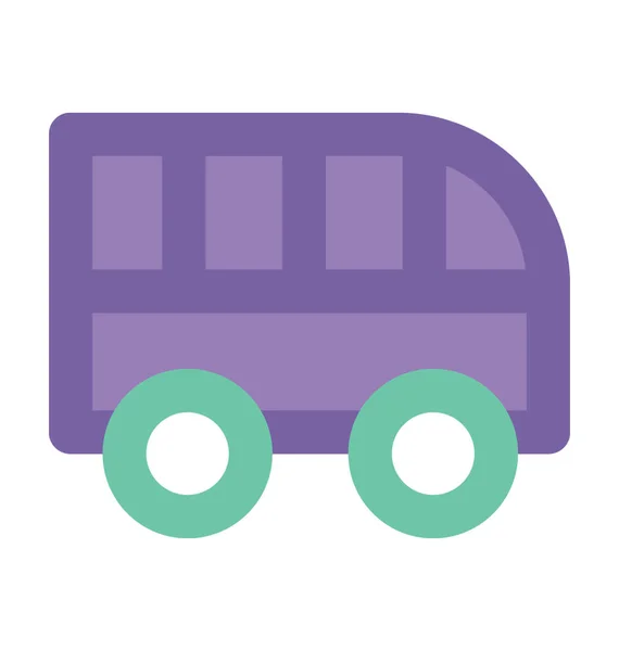 Bus Plano Vector Icono — Archivo Imágenes Vectoriales