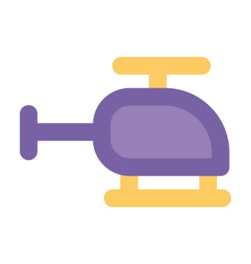 helikopter düz vektör simgesi