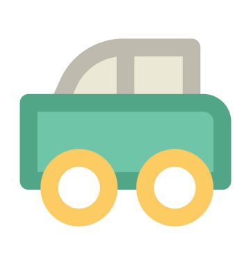 Otomobil Düz Vektör Simgesi