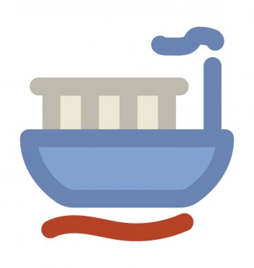 Gemi Düz Vektör Simgesi