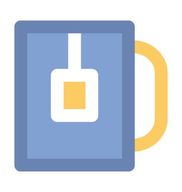 Anlık çay düz vektör simgesi