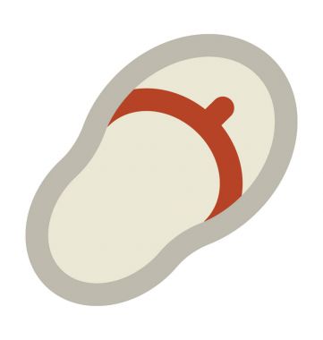 Flip Flop düz vektör simgesi