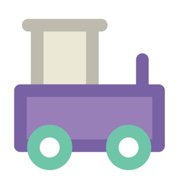 Tren Düz Vektör Simgesi