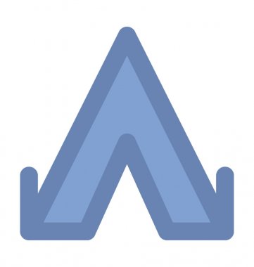 çadır düz vektör simgesi