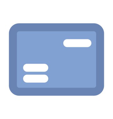 Kredi kartı düz vektör simgesi