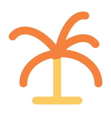 Palmiye ağacı düz vektör simgesi