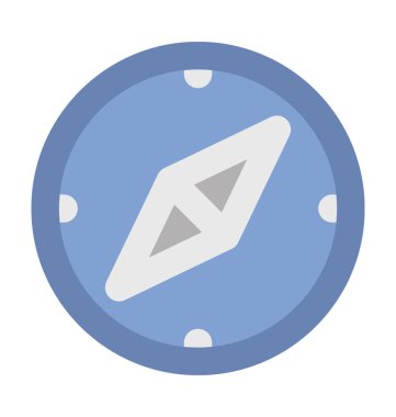 pusula düz vektör simgesi