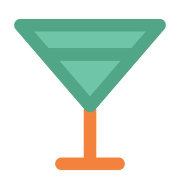 Kokteyl Düz Vektör Simgesi