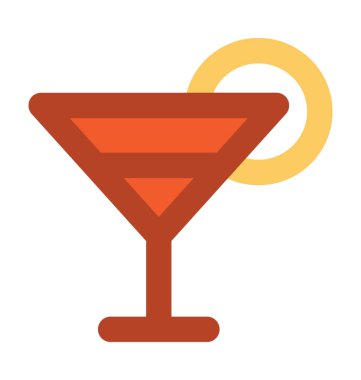 Kokteyl Düz Vektör Simgesi