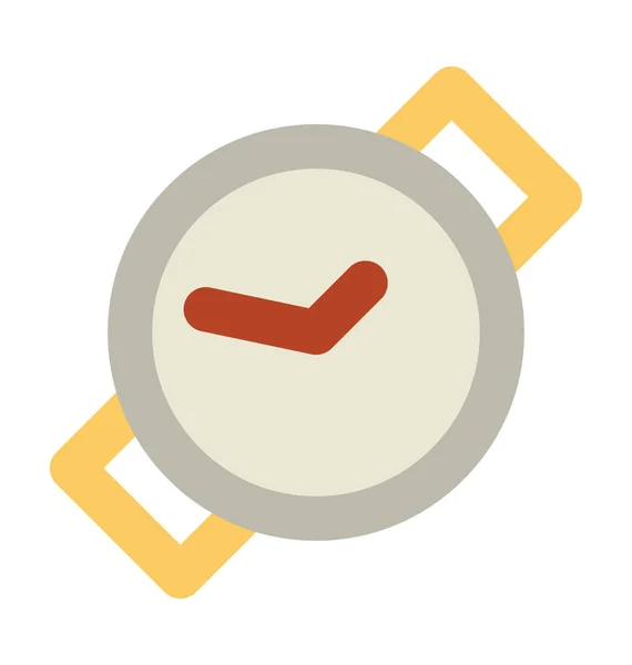 Reloj Muñeca Icono Vector Plano — Vector de stock